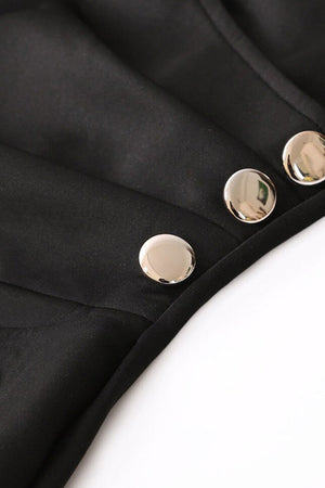 Stylish Button V-neck Pencil Dress